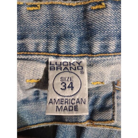 Lucky Brand Jeans Men's 34 Thrashed Light Wash - Picture 6 of 9